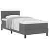 VidaXL Lit à ressorts avec matelas gris foncé 90x190 cm tissu 3338651