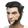 Wolverine Mask Halloween Cosplay Costume Adult Men Funny Face Prop With Black Hair Beard