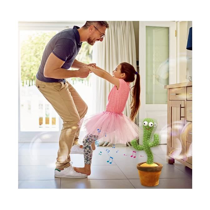 Dansande Kaktus Plyschleksak - 120 Låtar - Pedagogisk - Grön