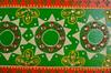 Indian Folk Art Mirror Work Wood Wall Panel