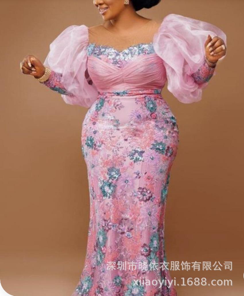 Women Plus Size Christmas Party Embroidered