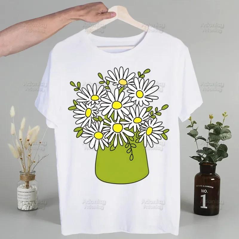 

Люблю ромашку, чувствую ромашку, мужская футболка, милая футболка с принтом, мужская модная футболка для мужчин, повседневные топы, короткий рукав 4XL