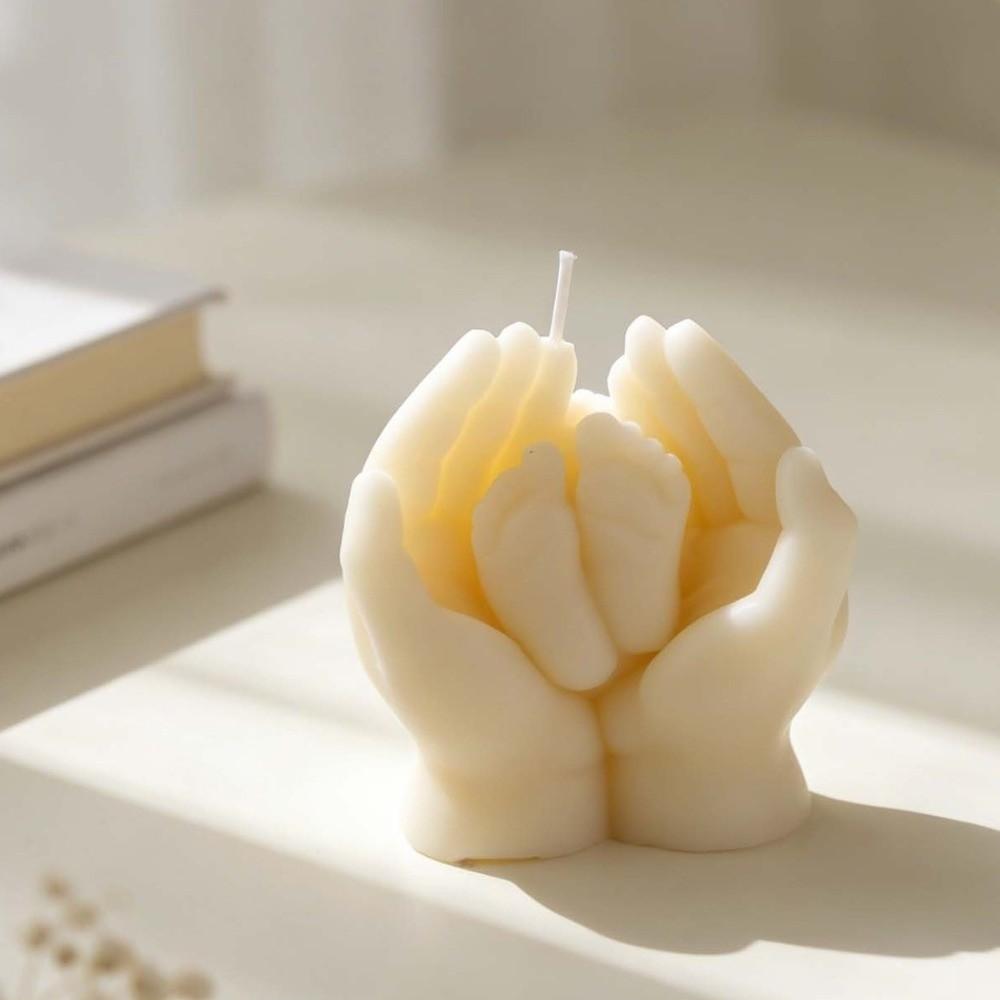DIY Craft Hand Holding Feet Mold Decorative Soap Mould Silicone Candle Mold  Aromatherapy Use