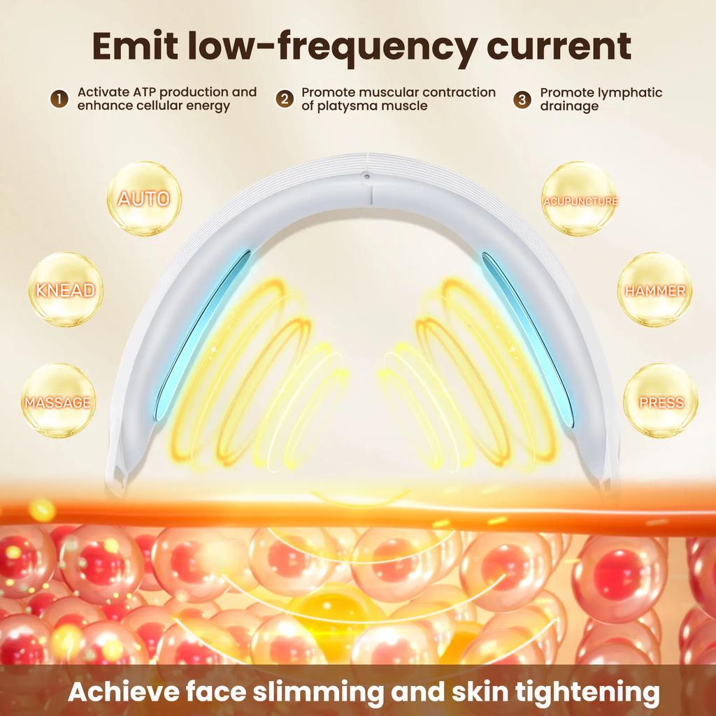 EMS Face Lifting Massager Anti Wrinkle Firming Facial Massager V-Face Lift Device 8 Intensity Remover Double Chin Skin Care