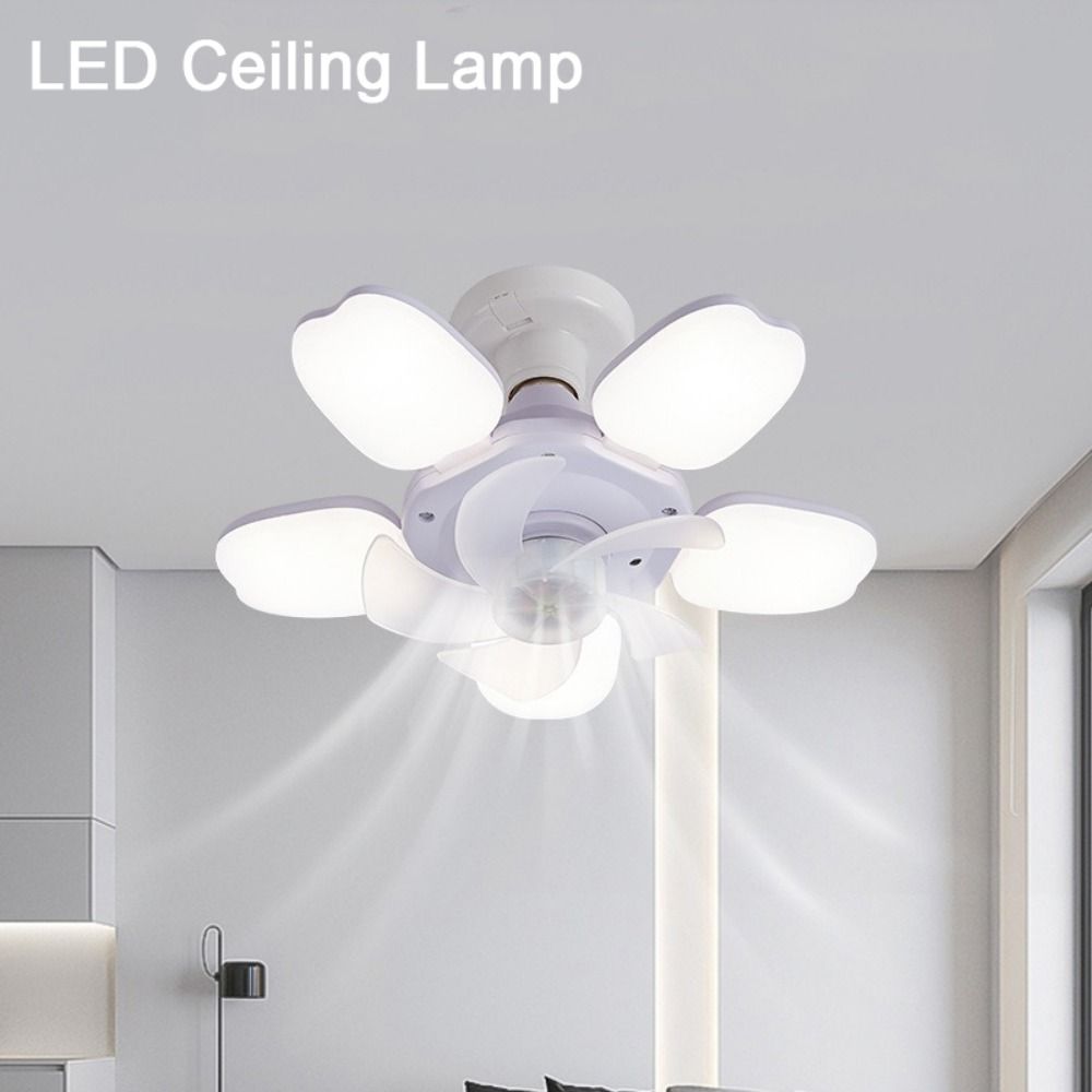 Remote Control Hanging Fan with LED Light 2 In 1 Electric Cordless Fan Ceiling Lamp  Office