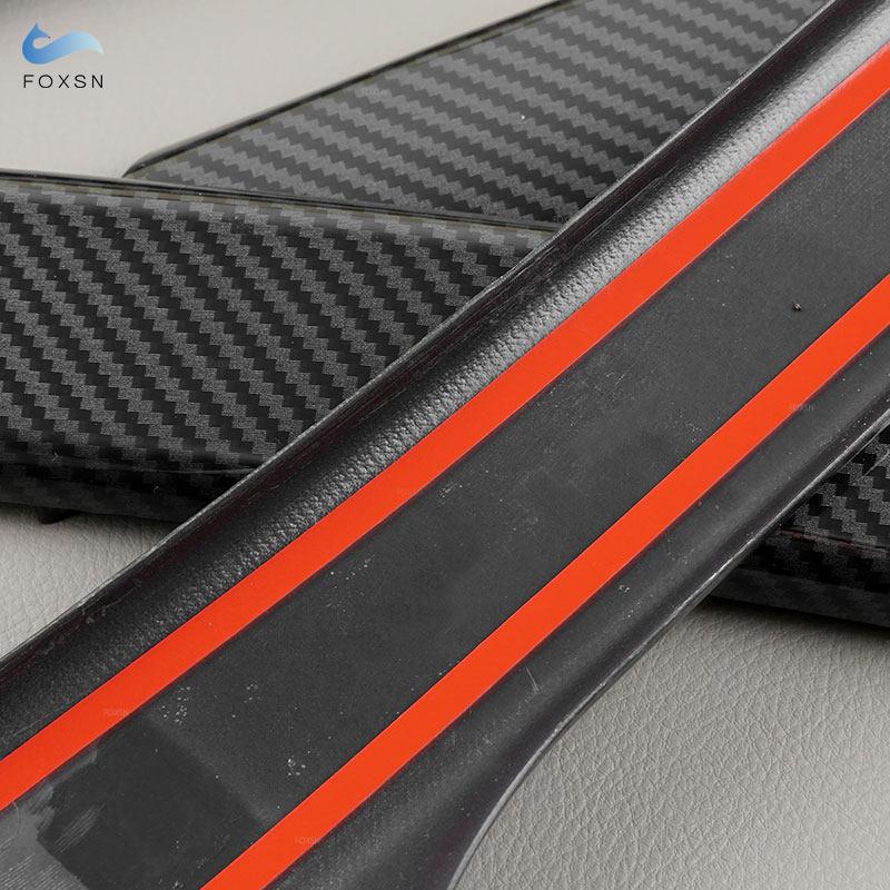 For VW Tiguan 2008 2009 2010 2011 2012 2013 2014 2015 2016 ABS Carbon Fiber Texture Door Panel Handle Grip Cover Protective Trim