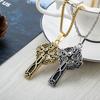 Listed Titanium Steel 65MM Celtic Cross Men's Pendant Gothic Style Stainless Steel Pendant