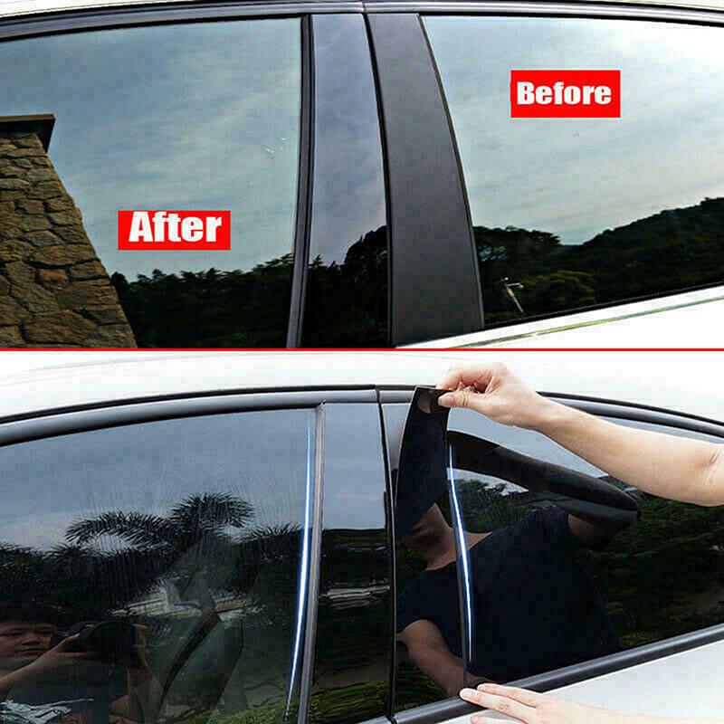 6pcs Window Door Column B C Pillar Post Cover Trim For Kia Sportage 2011 2012 2013 2014 2015 2016 Decoration Stickers