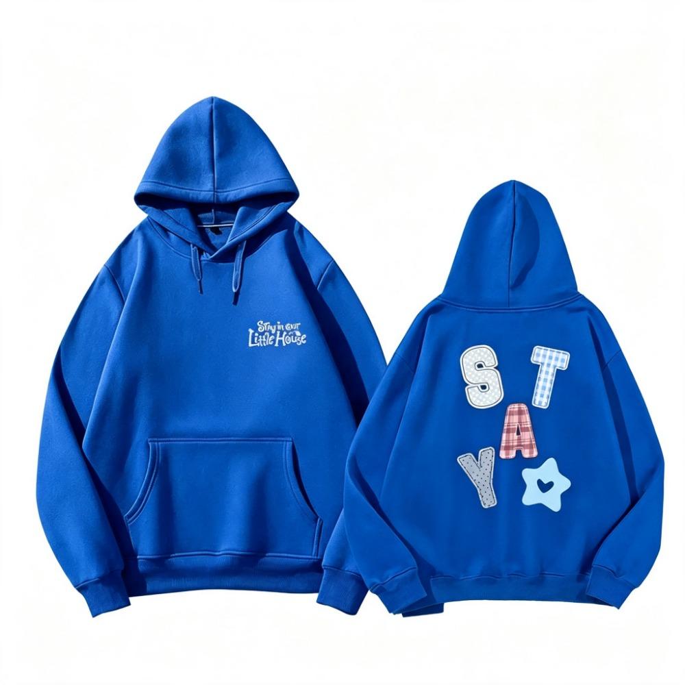 Hoodies STAY In Our Little House Kpop Fashion Star Same Letter Print Sweatshirt Thick T Shirt
