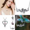 Superbe Collier Wish Vintage Serpent Enroulé Strass Goutte Huile Pour Toutes les Occasions