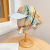 French Retro Literary Printing Headscarf Caps For Women Spring And Summer Outdoor Shopping Po Seaside Vacation Sun Hat