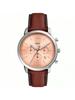 Men's Rose Gold Watch - 40mm Leather Strap, Quartz Movement, 50m Water Resistant, Stylish & Elegant FS5982