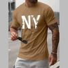 New Summer Men's Fashion T-shirt Personality Ny Printed Men's T-shirt Top