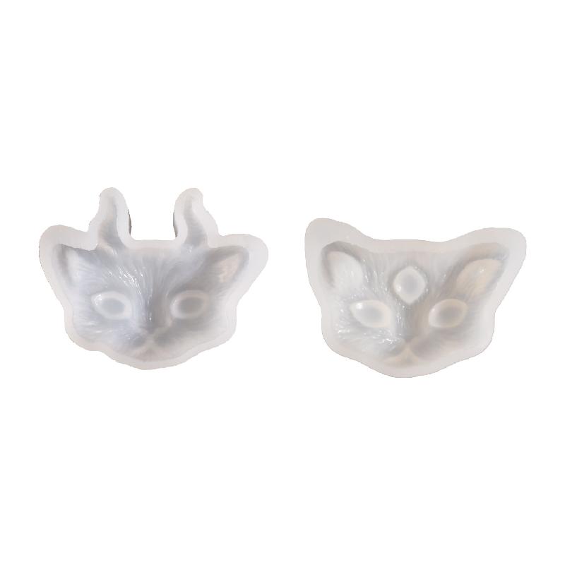 

Transparent Silicone Cake Mould 2/3-eye Devil Cats Head Mold Cake Making Decorating DIY Craft Mold Casting Supplies Pendant