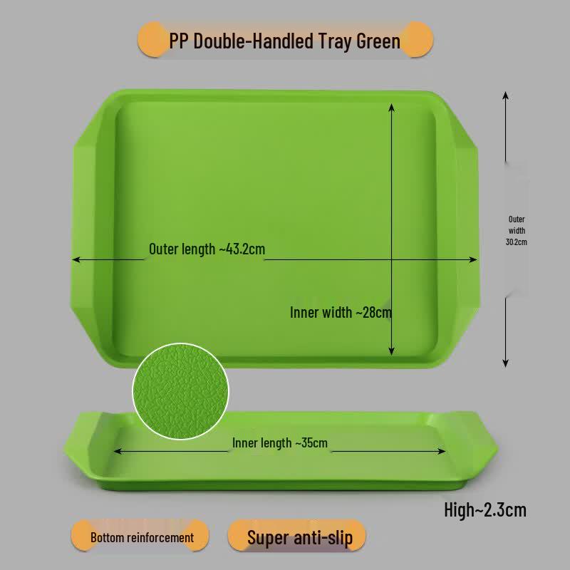 Non-slip Silicone Rectangular Serving Tray
