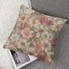 Muted Floral Square Jacquard Pillow Cover for Sofa Office Waist Cushion Cover Home Decorative Pillowcase