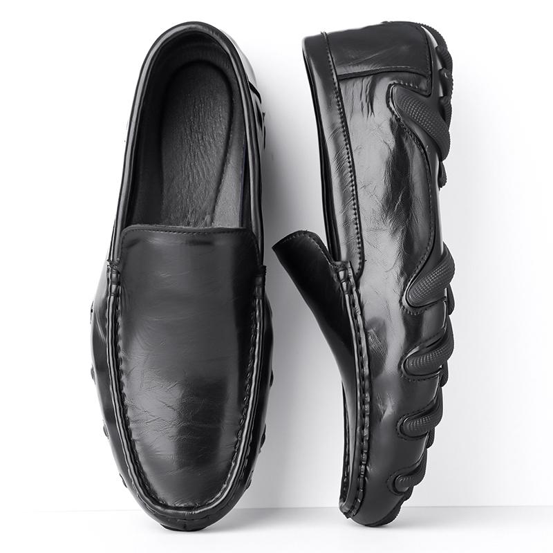 New Arrival Man Casual Shoes Handmade Genuine Leather Loafers Comfortable Men Slip on Flats Soft Moccasins Outdoor Hiking Shoes