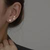 Small Hands and Feet Asymmetrical Summer Light Luxury High-end Korean Style Temperament Earrings