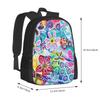 Valentines Day Hot Sale Schoolbag Backpack Fashion Bags Floral Pink Green Abstract Colourful Acrylic Paint Modern Garden