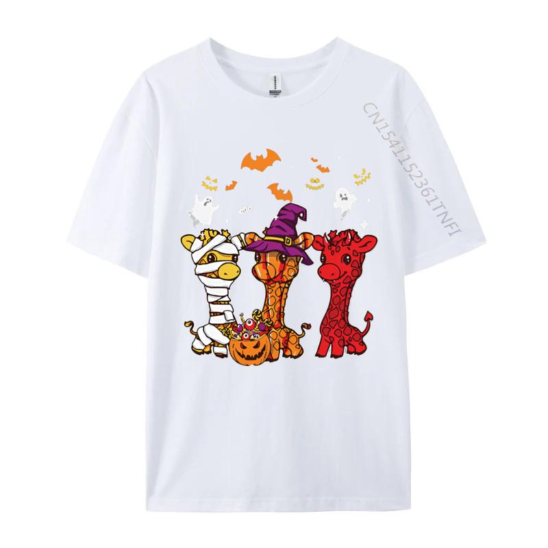 Giraffe Happy Halloween Costume Giraffe Tshirt Graphic Men Cotton Tee Tops High Quality 2024 T Shirt S
