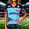 Women's Short Sleeve T-Shirt Casual Letter Print Tee Top for Everyday Wear