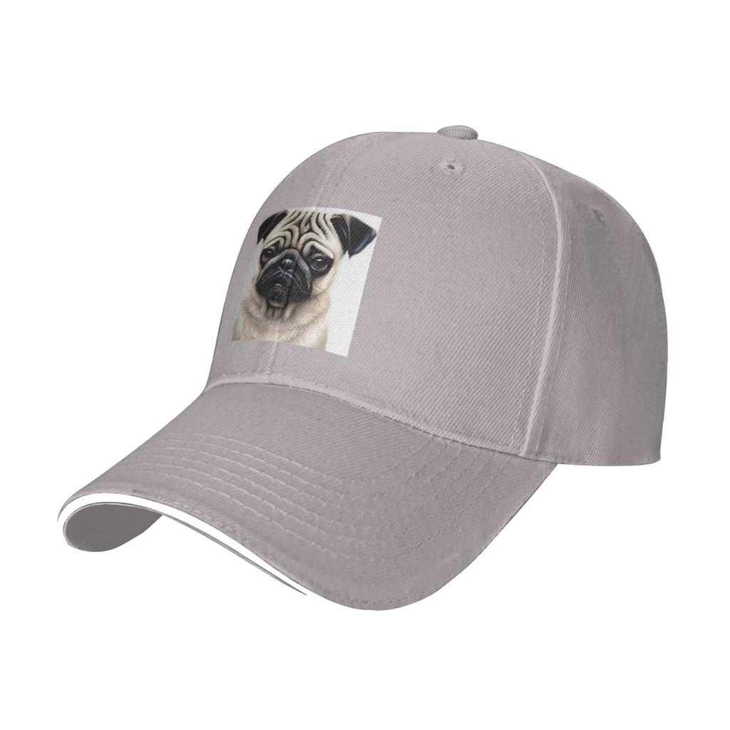 Lovely Puppy Cute Pug Dog Cap Casual Baseball Caps Adjustable Hat Hip Hop Summer Unisex Baseball Hats Customizable