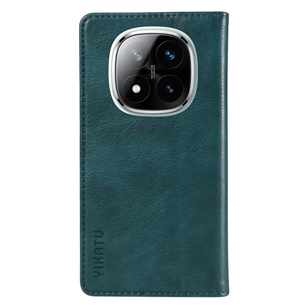 YIKATU YK-006 For Xiaomi Redmi Note 14 Pro+ 5G/Note 14 Pro 5G/Poco X7 5G Wallet Case Litchi Grain Leather Phone Cover