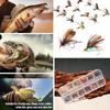 Fliegenfischen-Fliegenset mit Angelgerät, Trocken-/Nassfliege, handgefertigte Fliegenfischköder-Fliege, Streamer für Forelle, Barsch, Lachs, 12 Stück/Karton