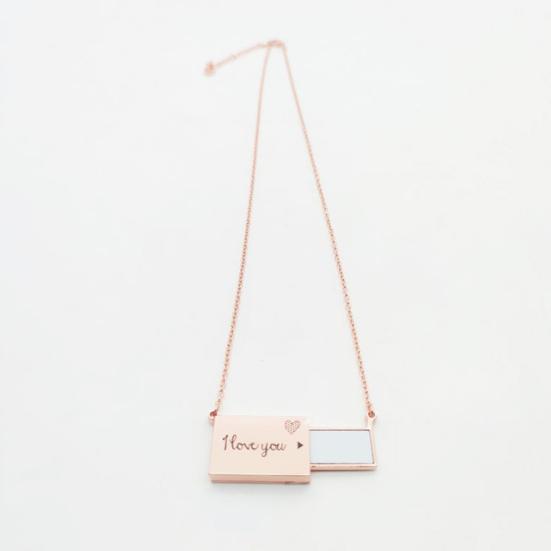 Rectangle Locket Necklace Photo Locket Pendant Necklace Memory Locket Necklace Keepsake Gift