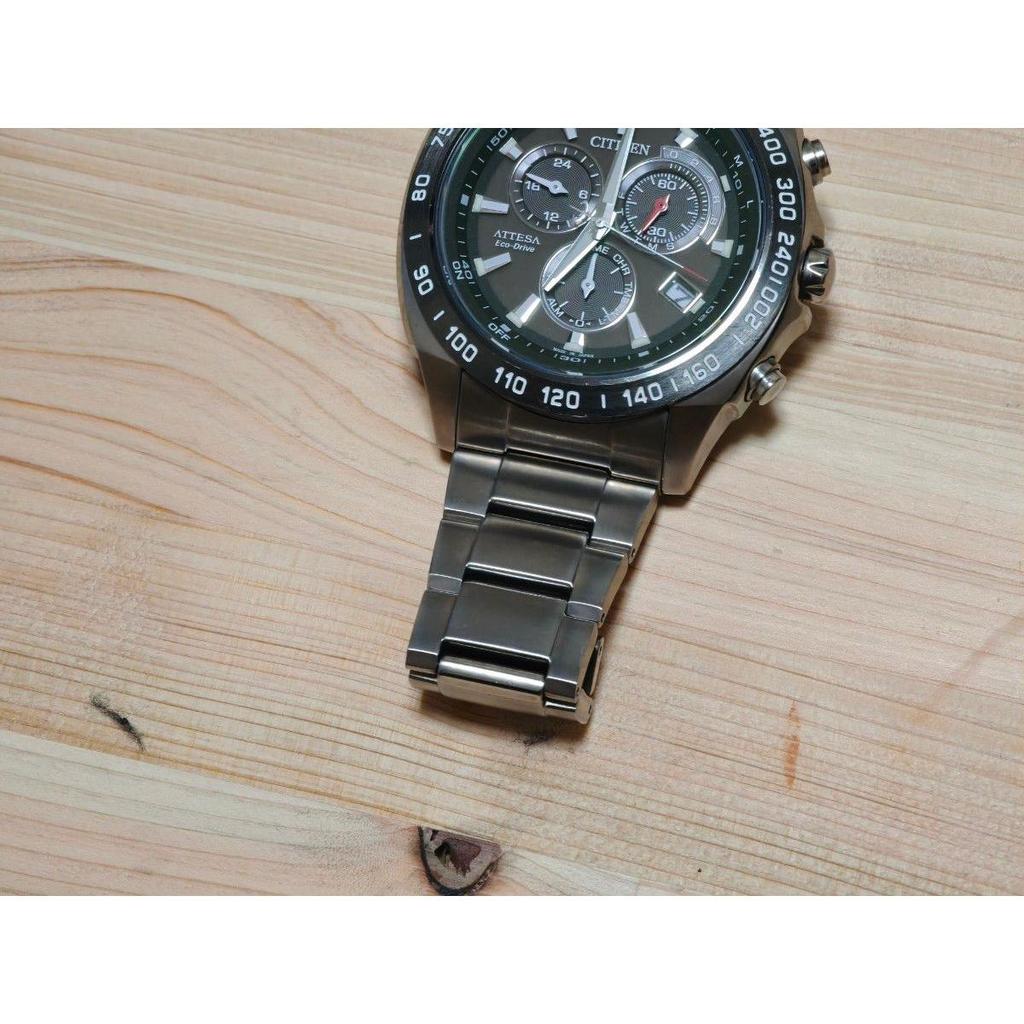 Used CITIZEN Quartz Analog Watch E610-T016251 ATTESA Solar Radio Eco Drive Chronograph
