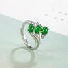925 Sterling Silver Plated Sun Moon Sunflower Heart Rings for Women Original Flower Wedding Crystal Luxury Jewelry R5375