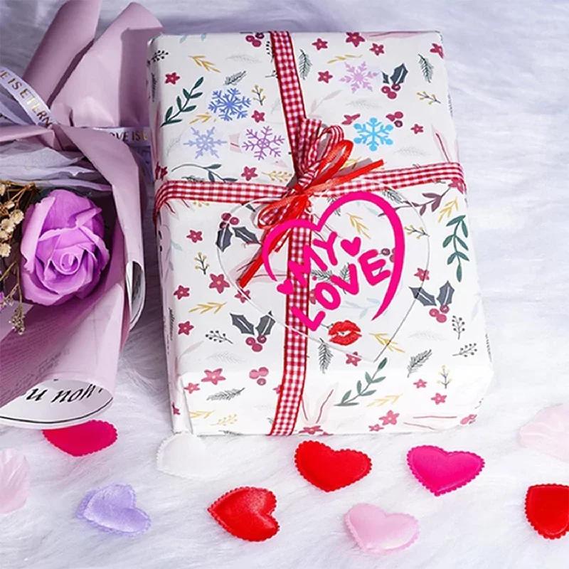 Bulk Blank Acrylic Heart Ornaments Clear Transparent Hanging Pendants with Hole for Valentine's Day Wedding Decorations