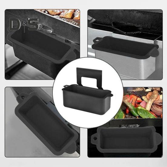 Silicone Oil Drain Box Liners Eco-Friendly Heat-Resistant Reusable Dishwasher Safe Oil Drain Box Grease Tray BBQ Accessories
