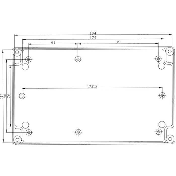 Boîte de jonction étanche 200×120×56 mm IP65 en ABS ignifuge — boîtier électrique extérieur