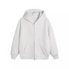 450g Fleece-Lined Drop Shoulder Pure Cotton Zipper Hoodie (No Hood, Large Fit, Double Zipper, Same Color Base, Trendy Brand)