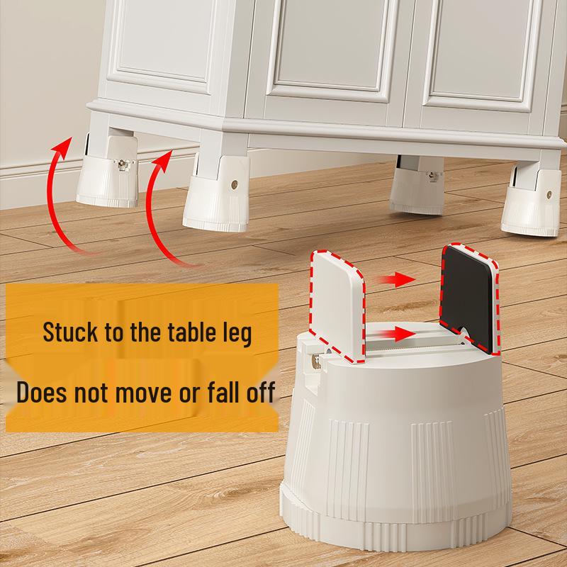 Adjustable Furniture Leg Pads: Clip-on Heightening Blocks for Tables, Chairs, Beds, and Cabinets
