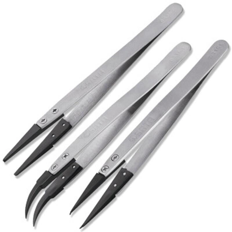 SATA Anti-static Tweezers Bent Tip