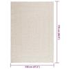 VidaXL ZIZUR Cream Rug 120x170 Cm Jute Look Indoor Outdoor, Outdoor Rug, Floor Mat, Indoor Rug, 4010364