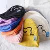Warm Winter Stripe Embroidered Bear Autumn Korean Style Caps Women Beanies Wool Hat Knitted Hat