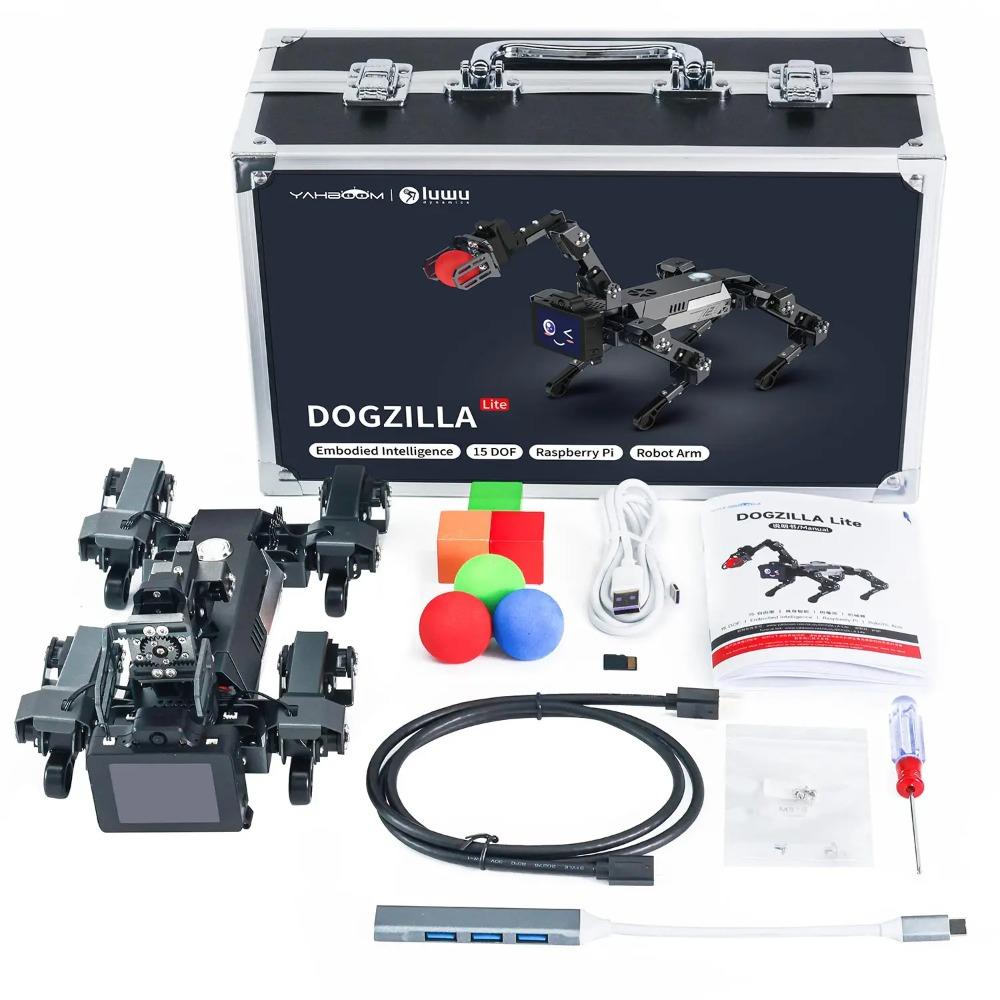 Yahboom Quadruped Robot Dog Bionic Intelligent Programming AI Large Model with Robotic Arm Powered by Raspberry Pi CM5 Module