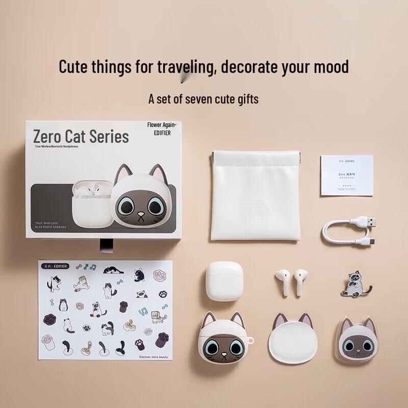 EDIFIER Zero Miao Ragdoll Cat Limited Edition Wireless Half In-ear Earbuds