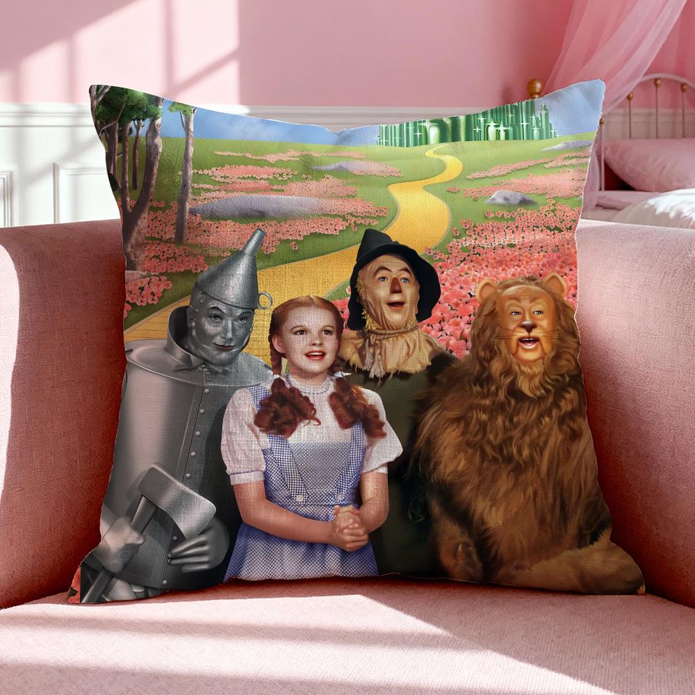 Movie T-The Wizard Of Oz Cushion Cover Breathable Linen Pillowcase Summer Odorless Eco-Friendly Invisible Zipper Washable