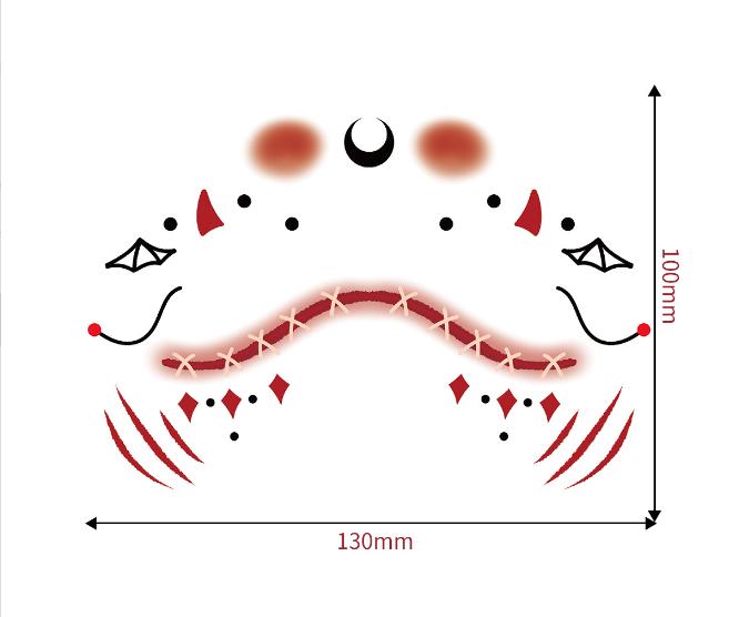 1set Halloween Face Tattoo Stickers Pumpkin Bat Star Moon Fake Freckles Temporary Tattoo Stickers for Music Party Festival Decor