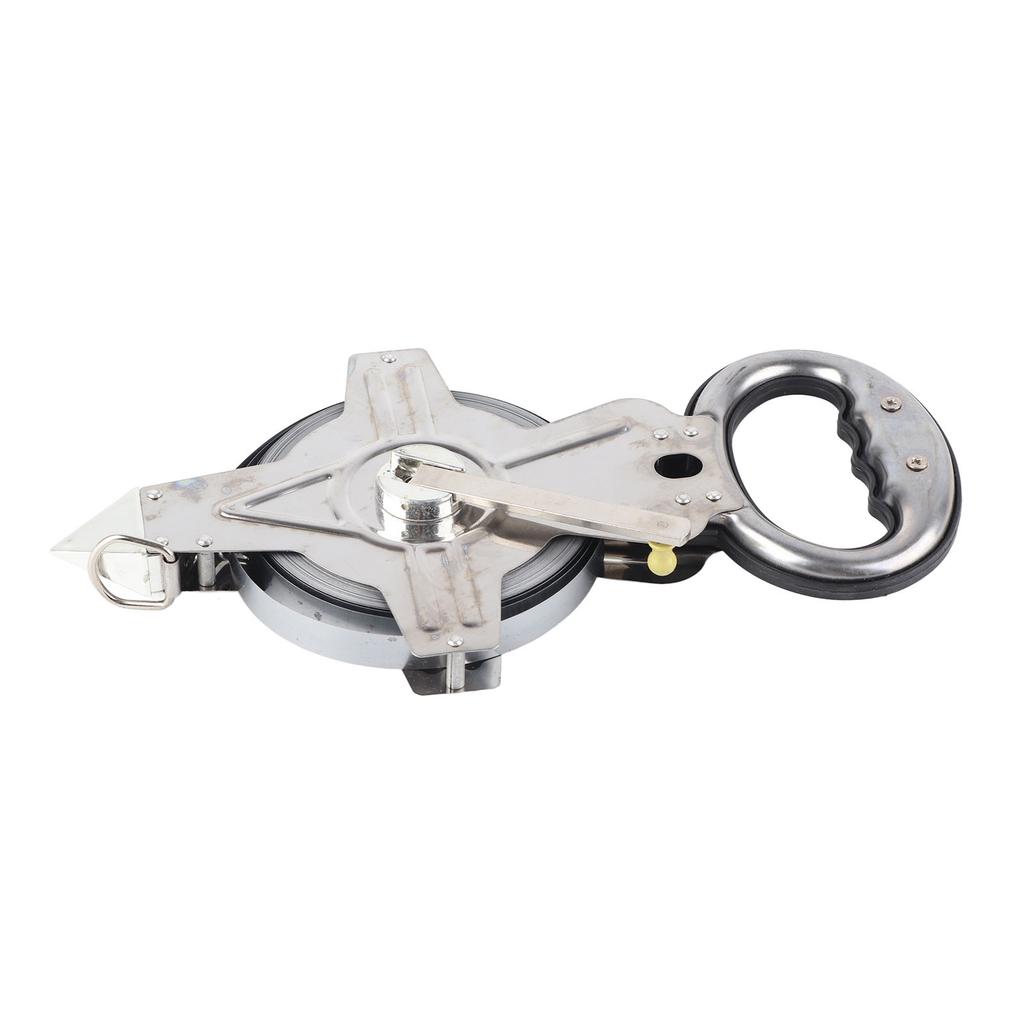 Stahlbandmaß 50m 164ft Ergonomischer Griff Tragbares Edelstahl-Maßband für Baustelle