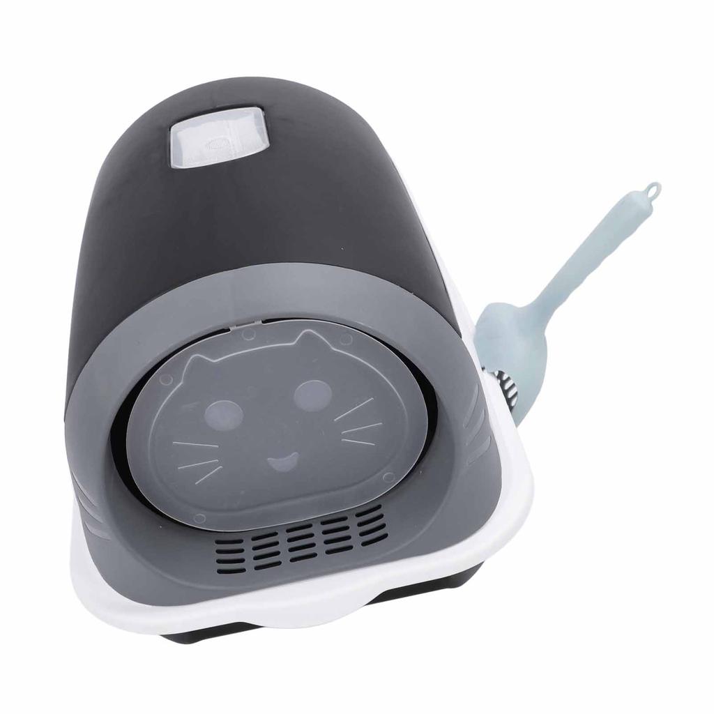 Enclosed Plastic Litter Box Extra Large Odor Resistant Easy Cleaning Covered Kitty Litter Box with Scoop for Indoor Cats