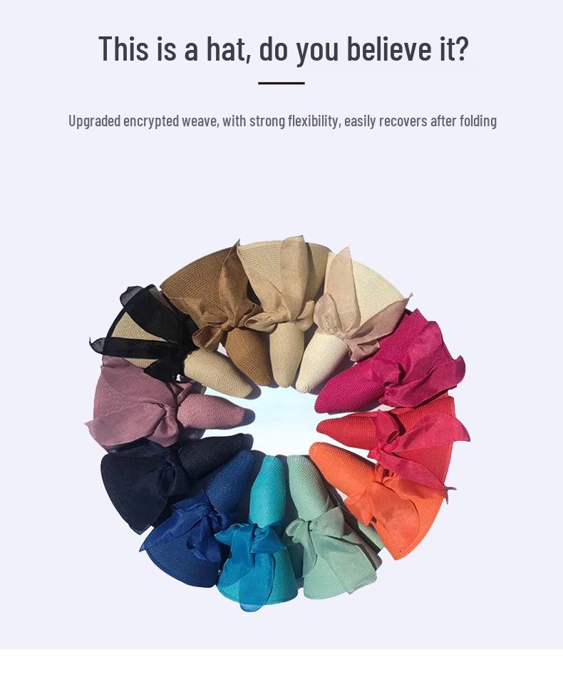 Women's Large Brim Straw Sun Hat for Summer Beach and Seaside Vacation, Anti-UV Protection