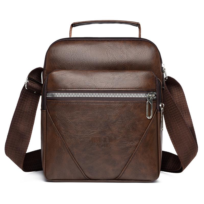 New men's simple casual and durable shoulder bag large capacity multi-pocket waterproof messenger bag