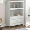 VidaXL Highboard White 68x39x113 Cm Steel, Buffet, Cupboard, Sideboard, Cabinet, Storage Cabinet, Cabinet 842975