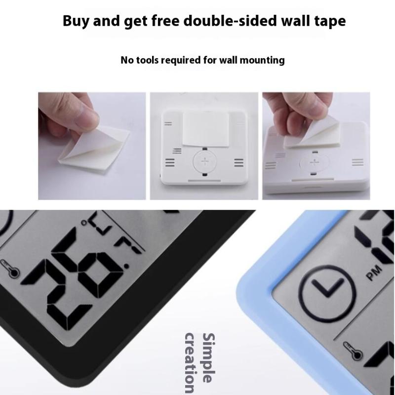 1 Piece Automatic Monitoring Desk Clock Multifunction Electronic Digital Temperature Large Lcd Screen Humidity Table Clock