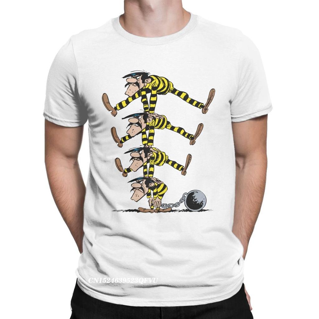 I Fratelli Dalton Lucky Luke Top da Uomo Magliette Maglietta Crazy Harajuku Maglietta Manga Cotone Premium Estetico Camisas